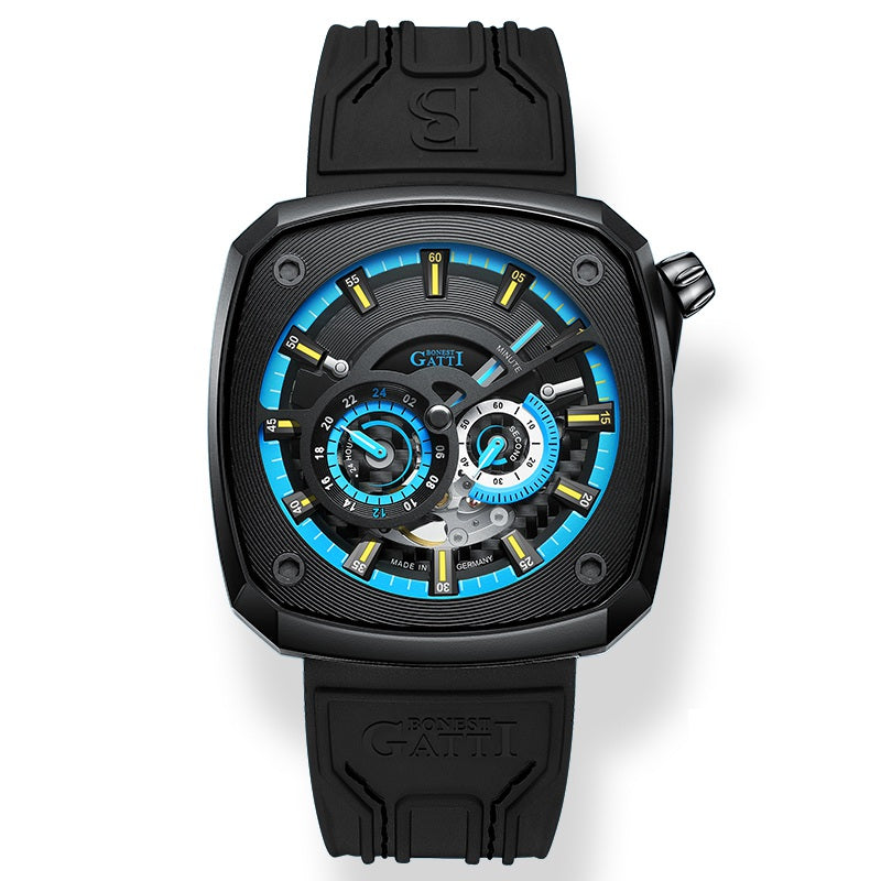 BG6601 Square Skeleton Automatic Watch