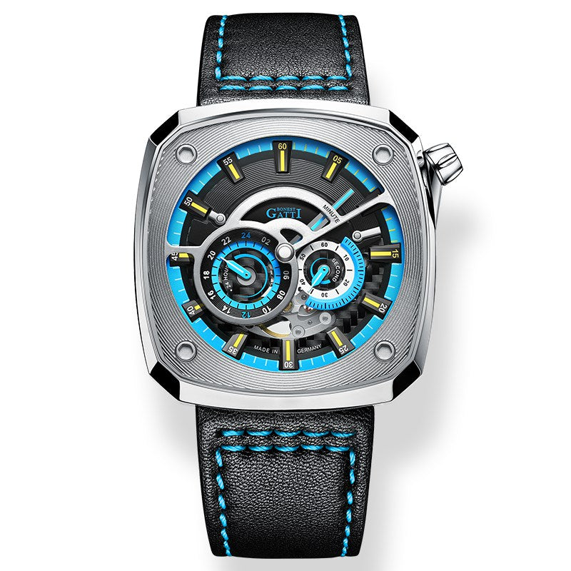 BG6601 Square Skeleton Automatic Watch