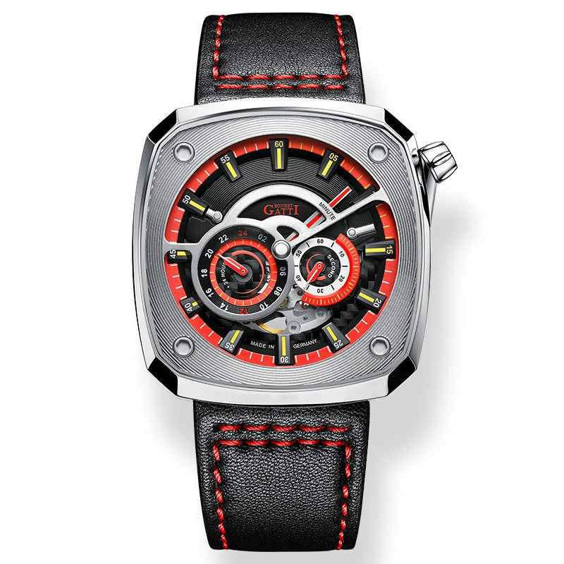 BG6601 Square Skeleton Automatic Watch