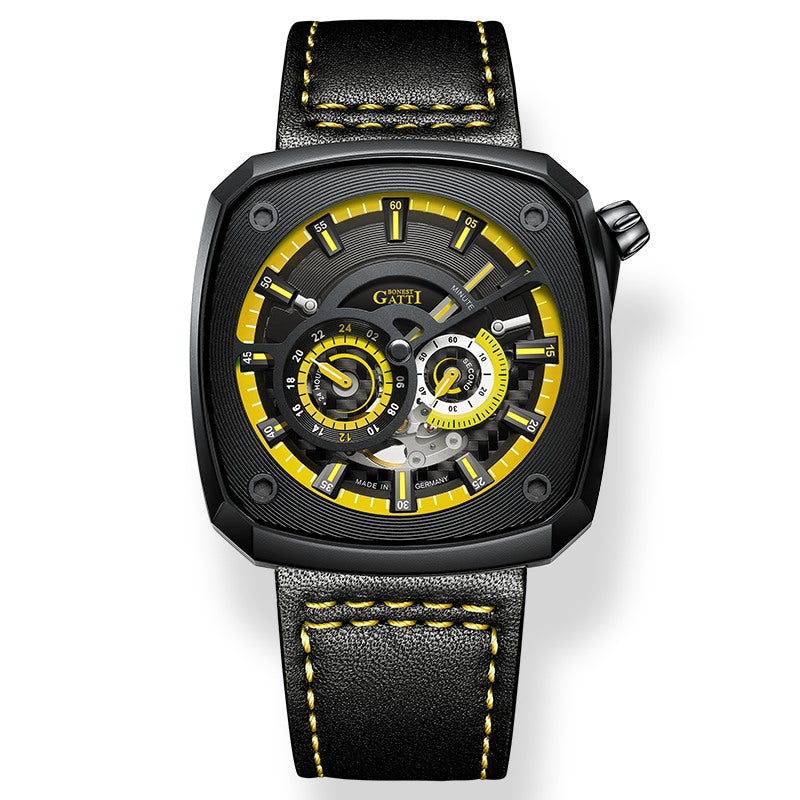 BG6601 Square Skeleton Automatic Watch