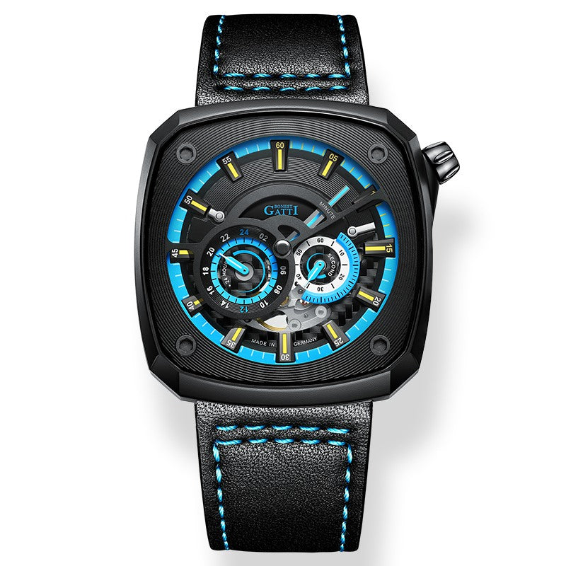 BG6601 Square Skeleton Automatic Watch