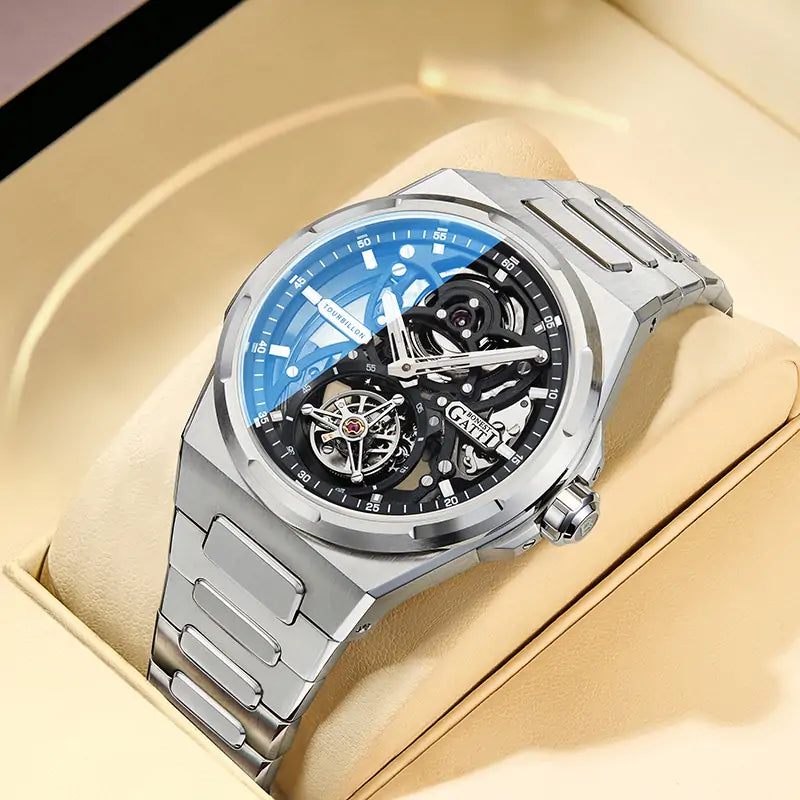 BG7004 Skeleton Tourbillon Automatic Watch