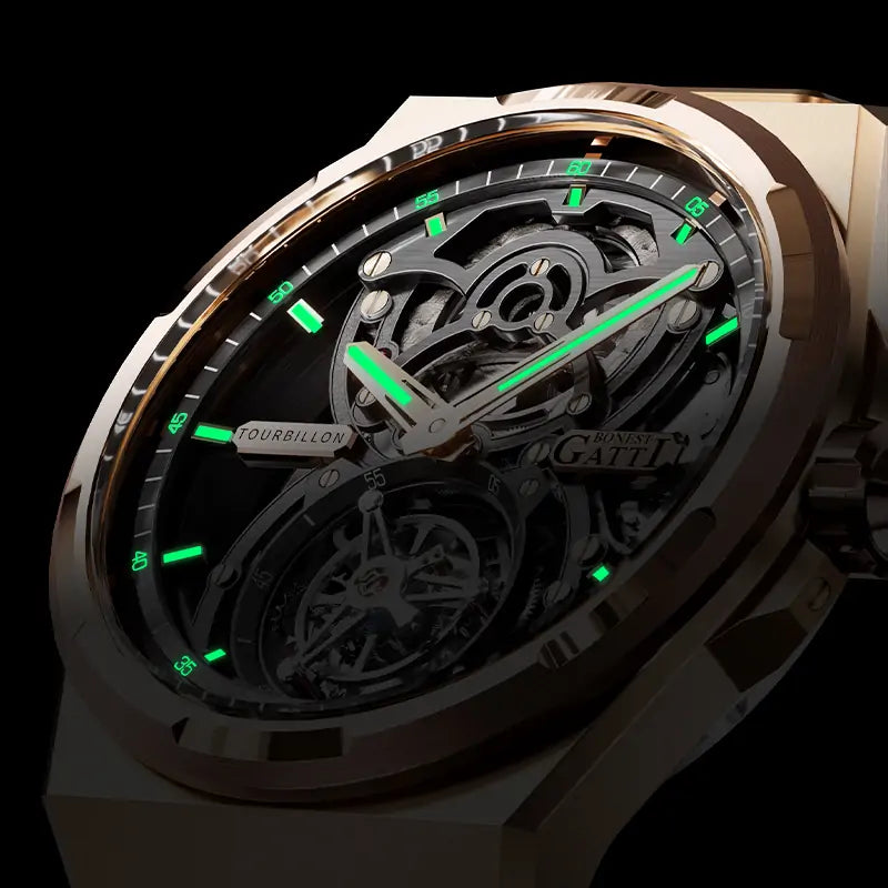 BG7004 Skeleton Tourbillon Automatic Watch