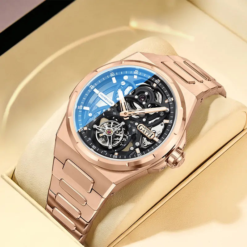 BG7004 Skeleton Tourbillon Automatic Watch