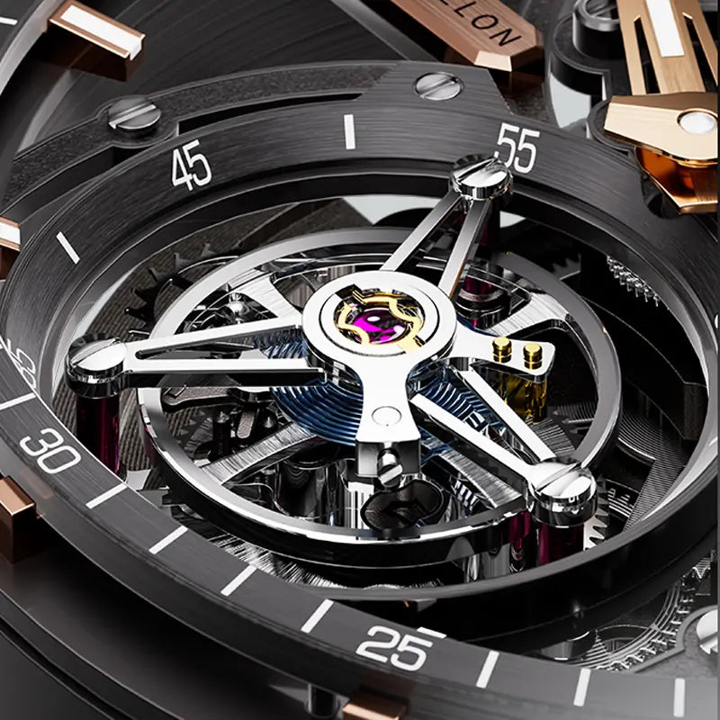 BG7004 Skeleton Tourbillon Automatic Watch