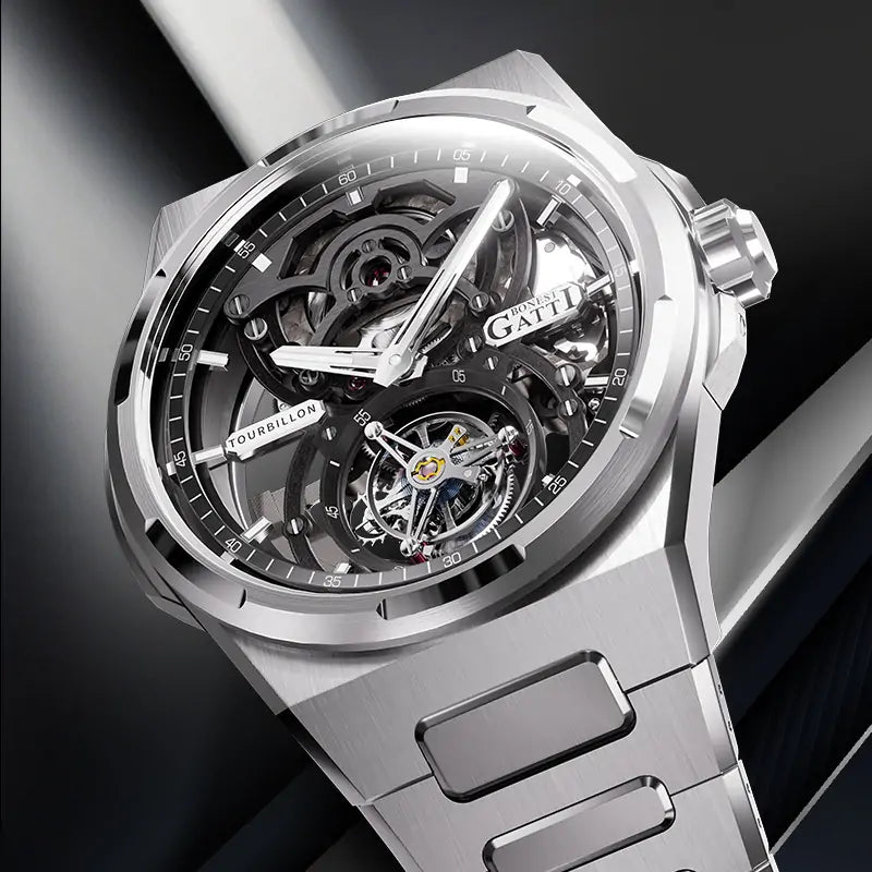 BG7004 Skeleton Tourbillon Automatic Watch