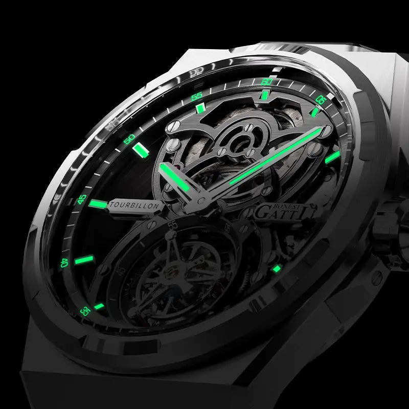 BG7004 Skeleton Tourbillon Automatic Watch