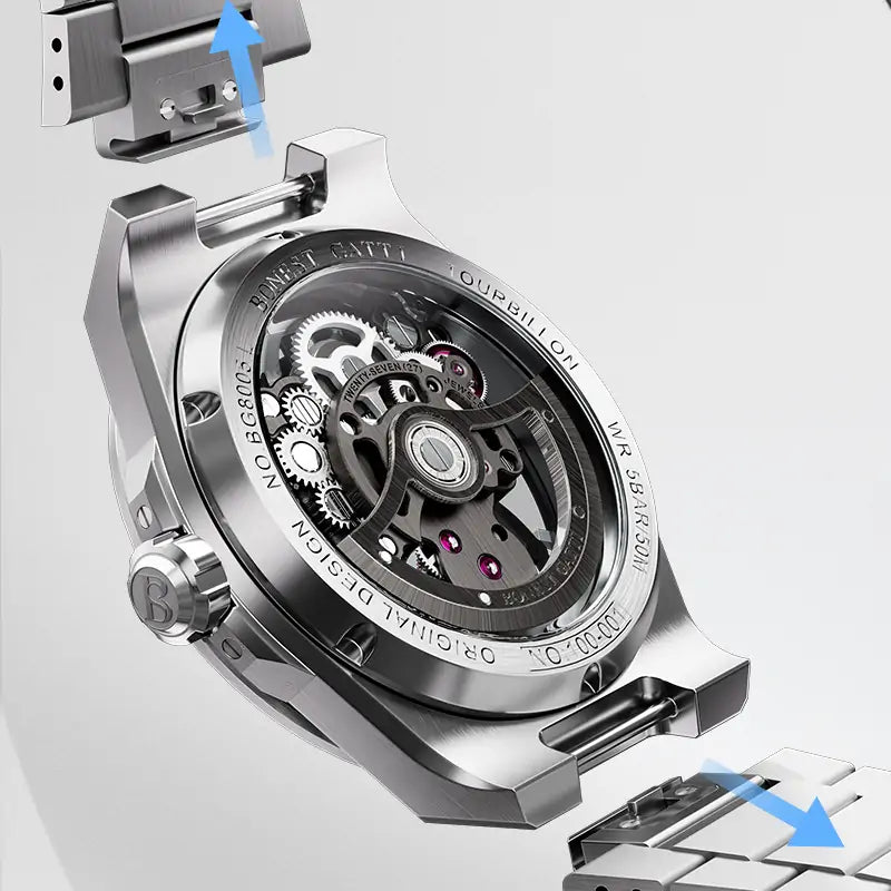 BG7004 Skeleton Tourbillon Automatic Watch