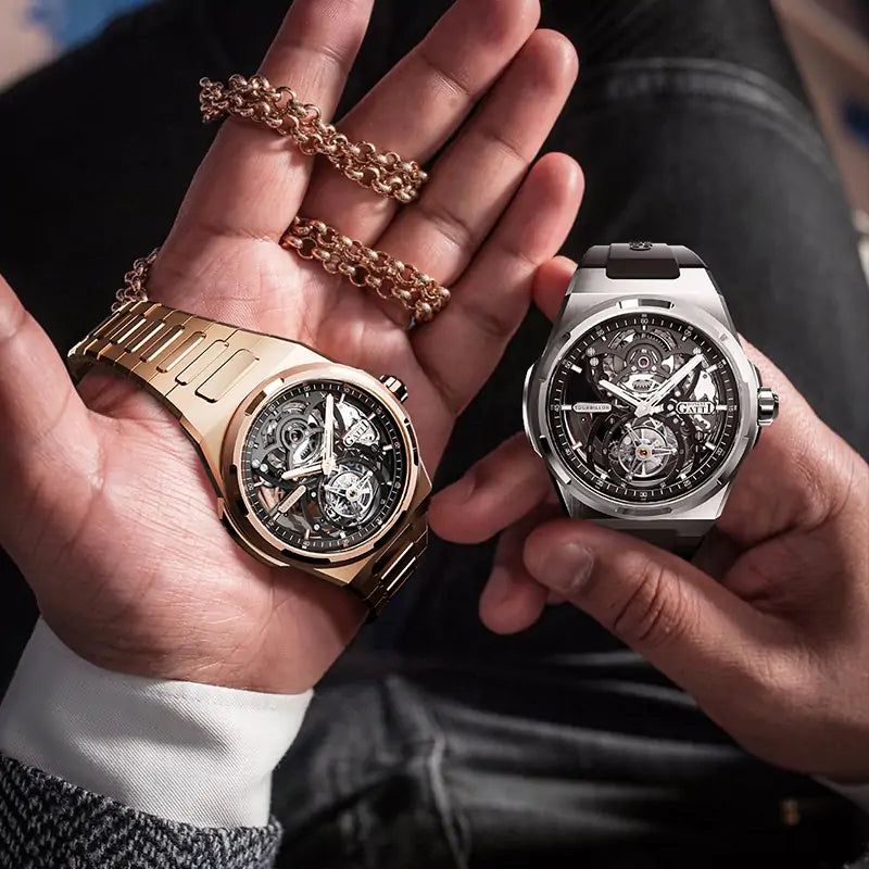BG7004 Skeleton Tourbillon Automatic Watch