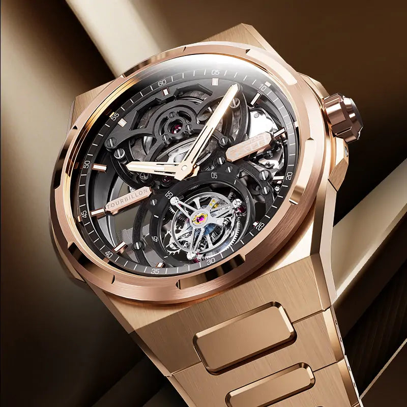 BG7004 Skeleton Tourbillon Automatic Watch