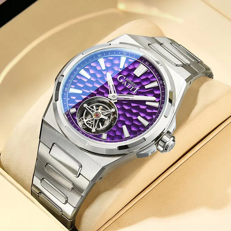 BG7005 Hammered Tourbillon Automatic Watch