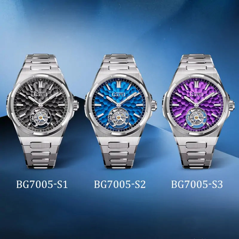 BG7005 Hammered Tourbillon Automatic Watch