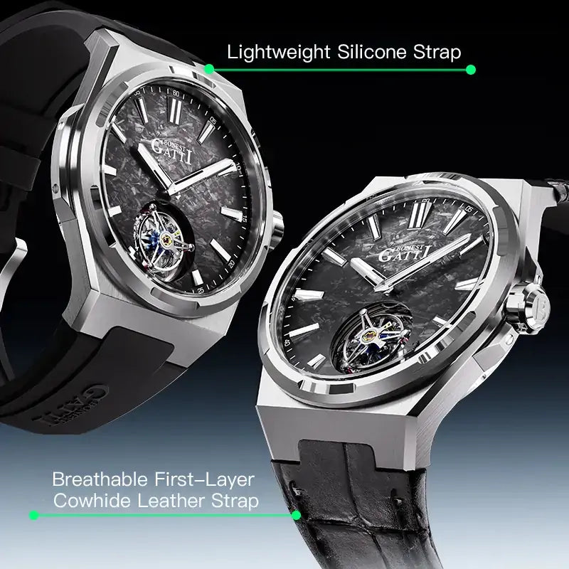 BG7006 Carbon Fiber Tourbillon Automatic Watch