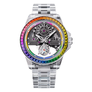 BG7007 Crystal Case Tourbillon Automatic Watch