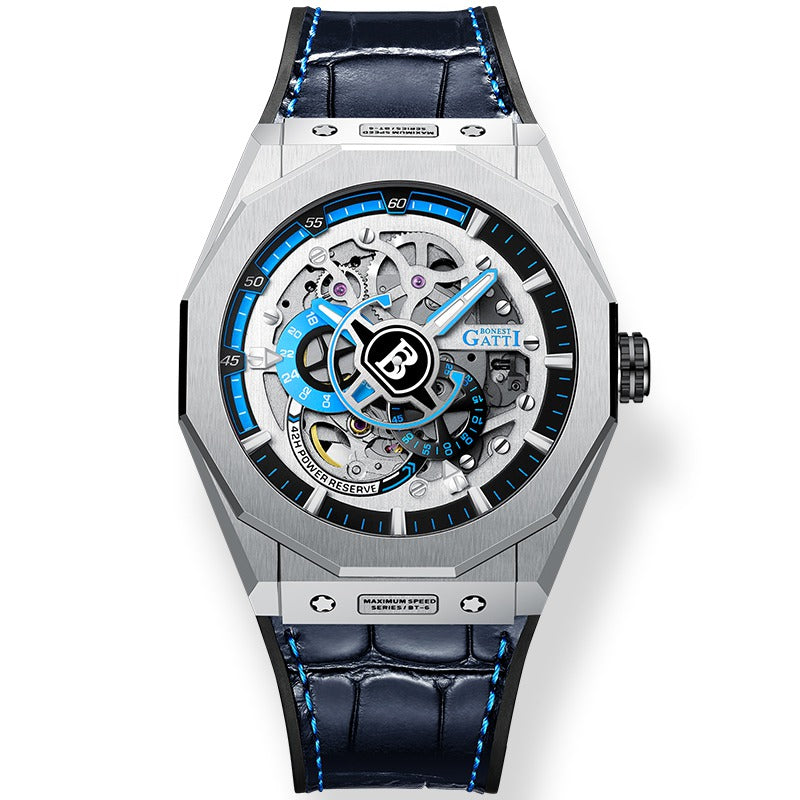 BG7601 Geometric Skeleton Automatic Watch