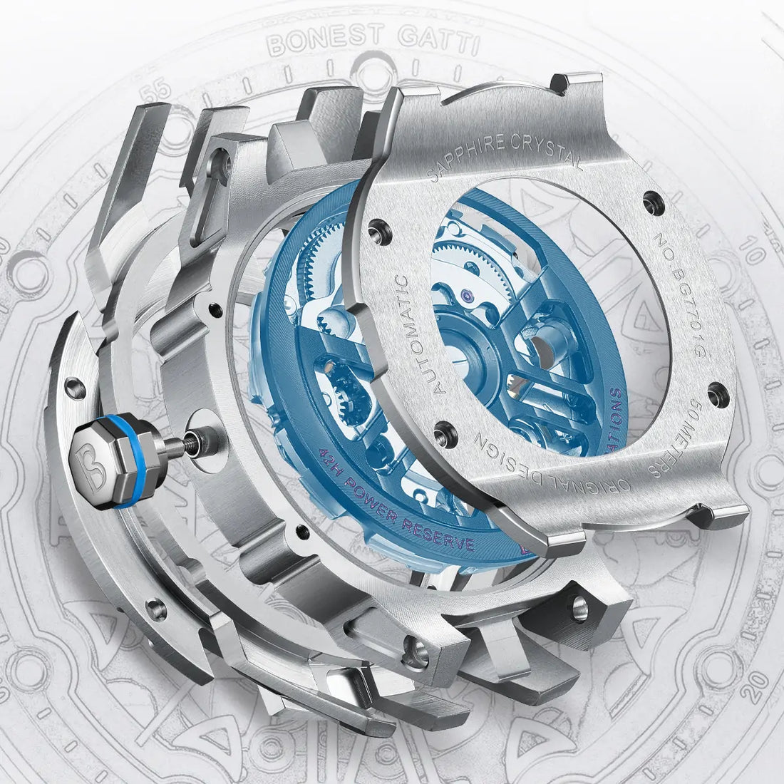 BG7701 Stainless Steel Automatic Watch