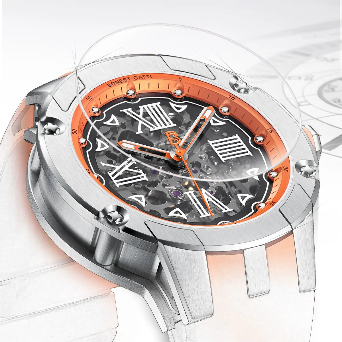 BG7701 Stainless Steel Automatic Watch
