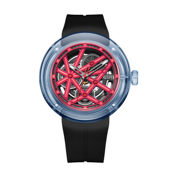 BG7702 Transparent Optical Glass Skeleton Watch