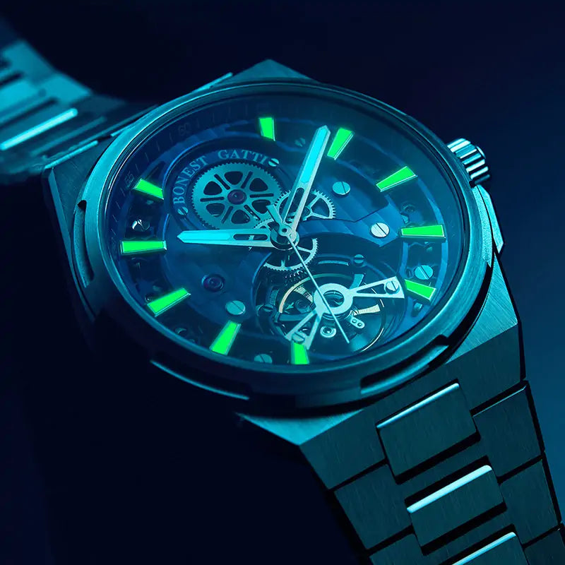 BG8007 Skeleton Automatic Mechanical Watch
