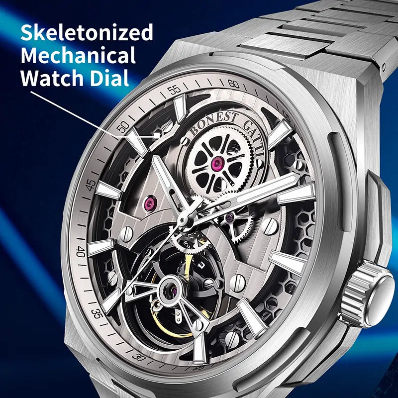 BG8007 Skeleton Automatic Mechanical Watch