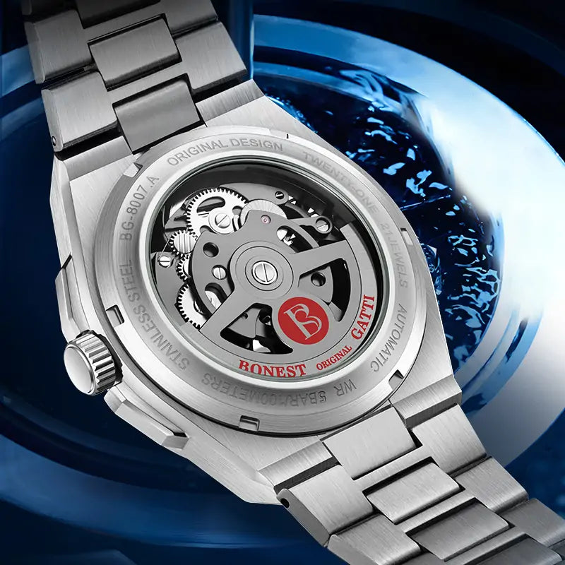 BG8007 Skeleton Automatic Mechanical Watch