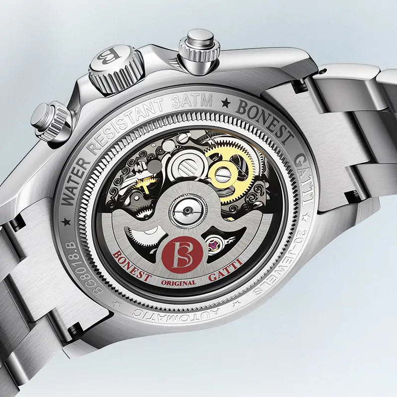 BG8018 Skeleton Automatic Multifunctional Watch