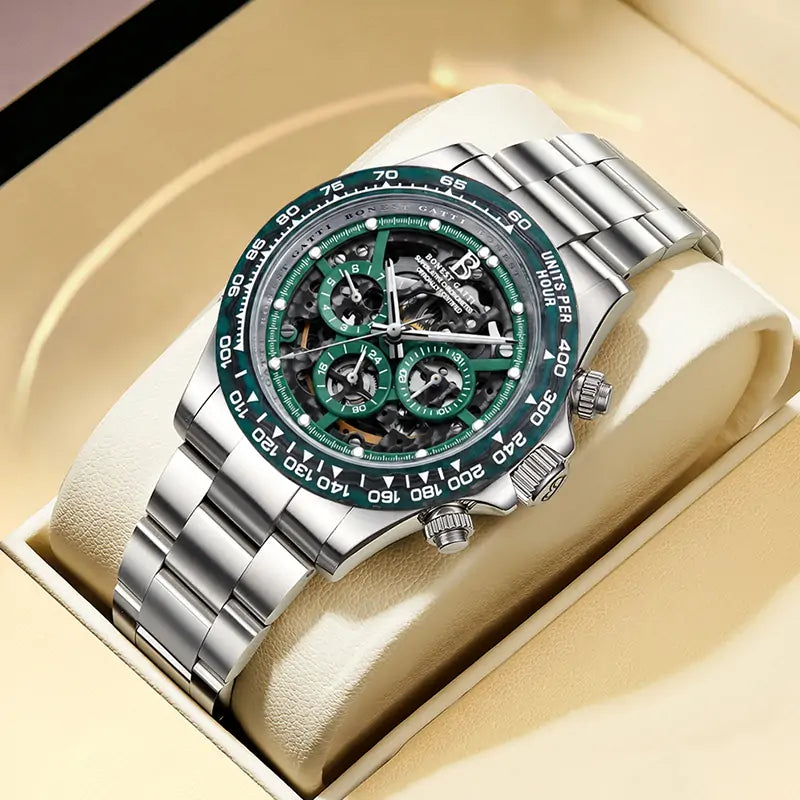 BG8019 Skeleton Automatic Multifunctional Watch