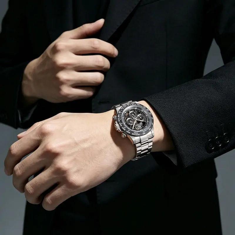 BG8019 Skeleton Automatic Multifunctional Watch