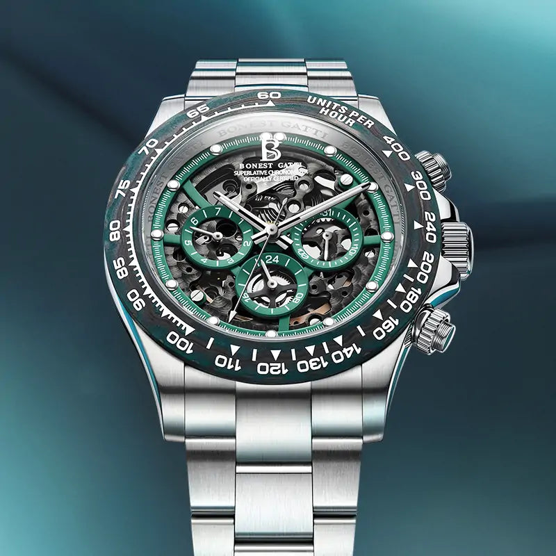 BG8019 Skeleton Automatic Multifunctional Watch