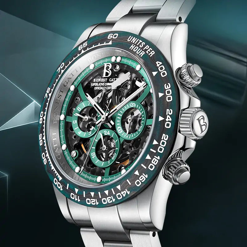 BG8019 Skeleton Automatic Multifunctional Watch