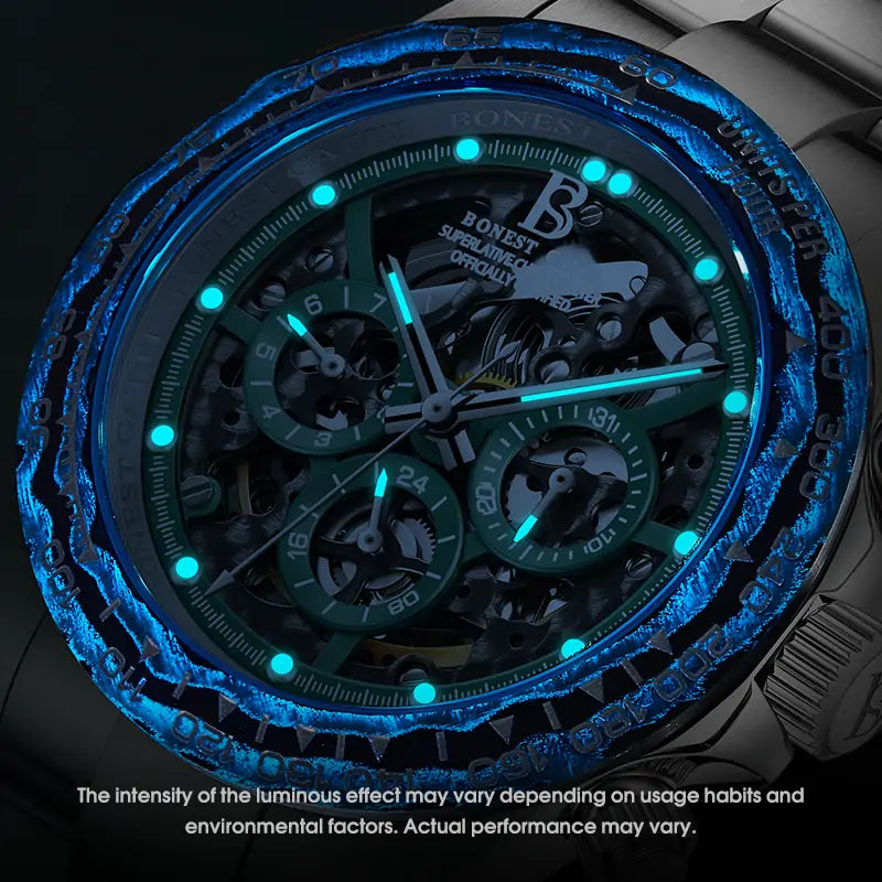 BG8019 Skeleton Automatic Multifunctional Watch