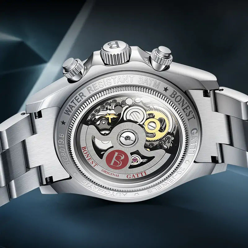 BG8019 Skeleton Automatic Multifunctional Watch