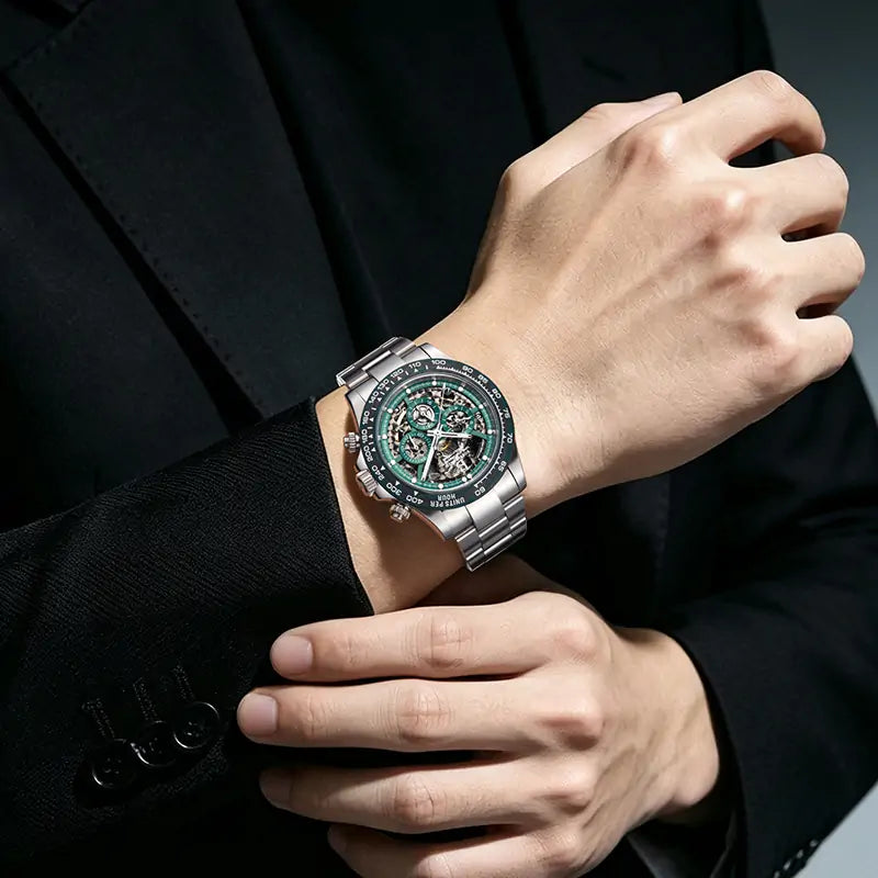 BG8019 Skeleton Automatic Multifunctional Watch