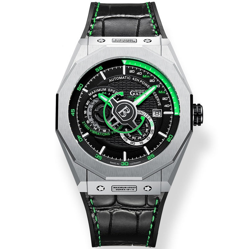 BG8601 Geometric Skeleton Automatic Watch
