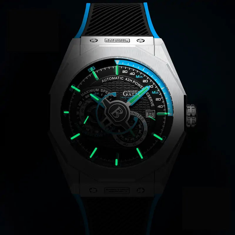 BG8601 Geometric Skeleton Automatic Watch