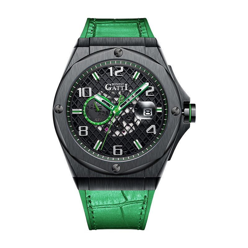 BG8701 Skeleton Automatic Date Watch