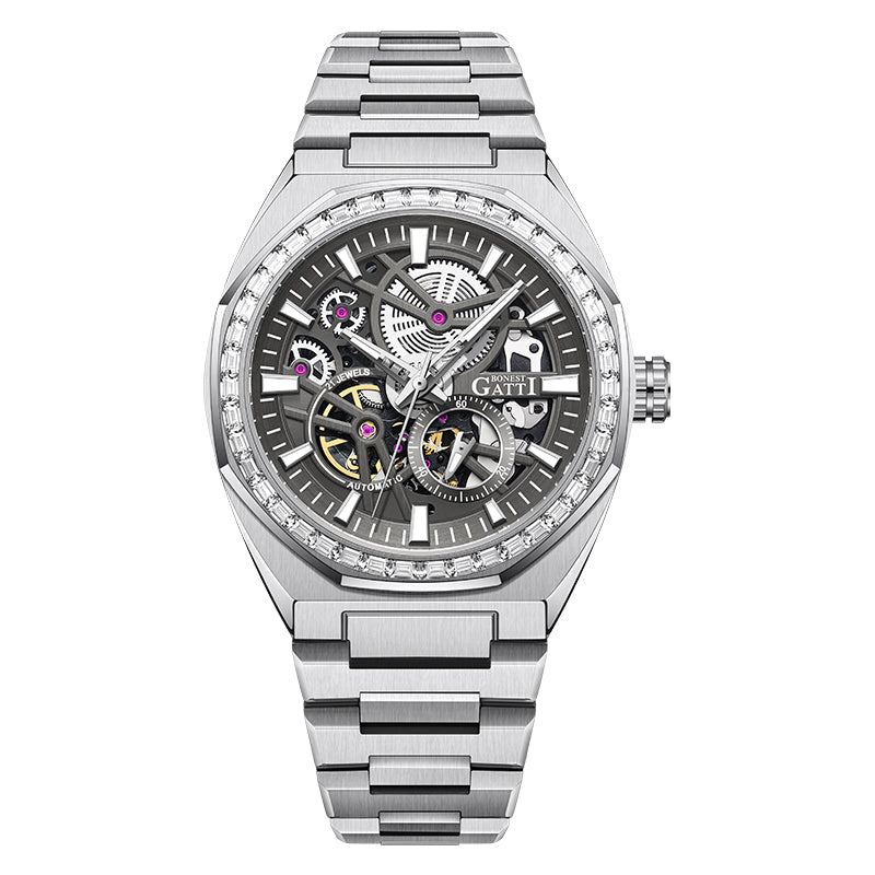 BG8801 Openwork Diamond Set Automatic Watch