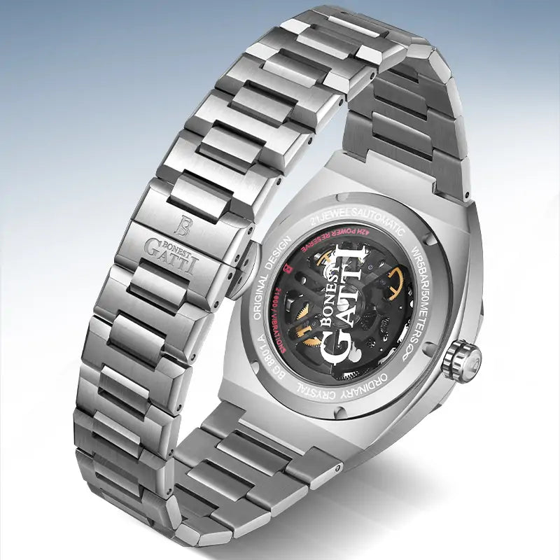 BG8801 Openwork Diamond Set Automatic Watch