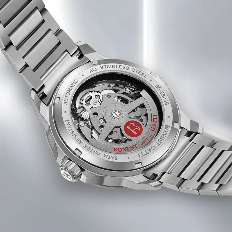 BG8803 Openwork Diamond Set Automatic Watch