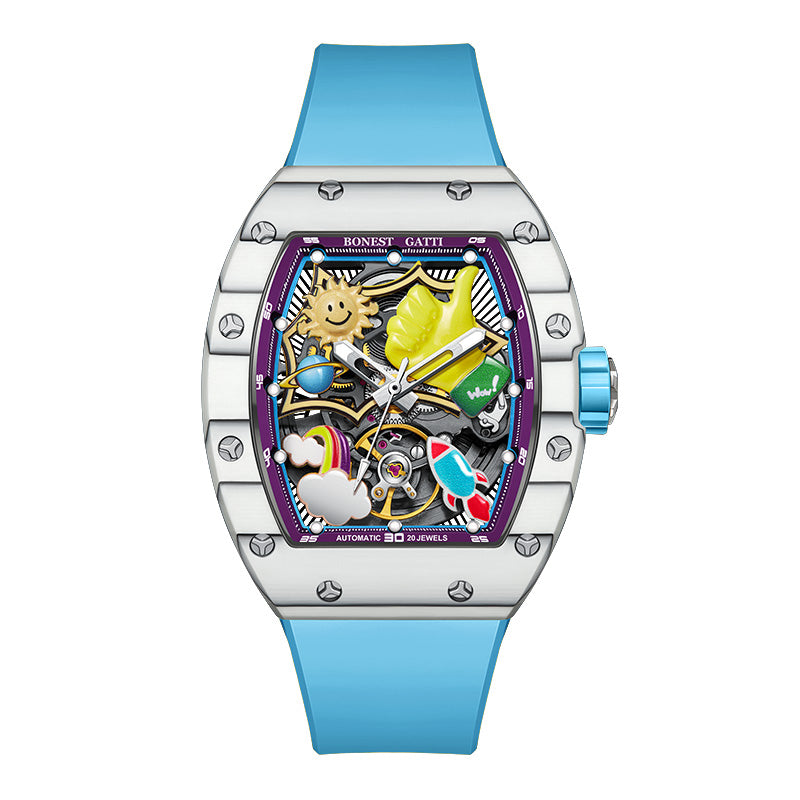 BG9001 Creative Carbon Fiber Automatic Watch