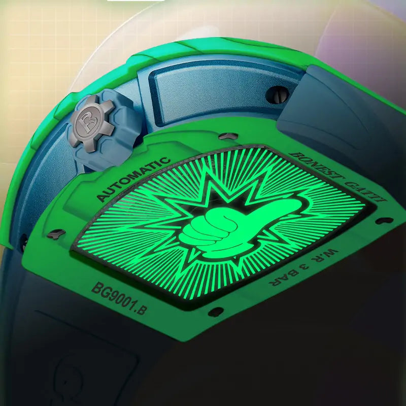BG9001 Creative Carbon Fiber Automatic Watch