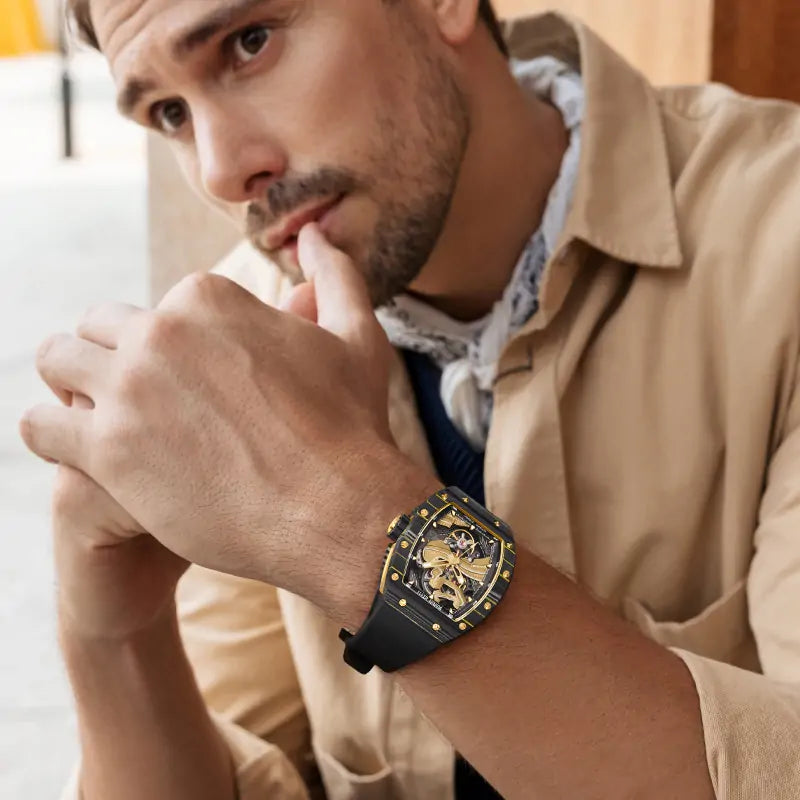BG9003 Carbon Fiber Great Wall Automatic Watch