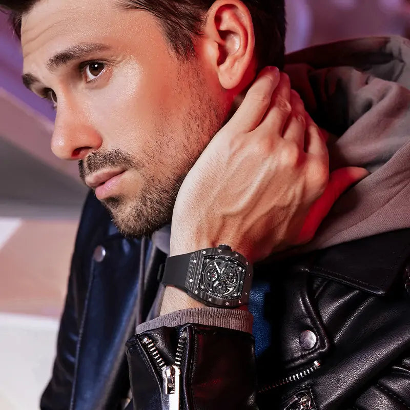 BG9004 Carbon Fiber Tonneau Automatic Watch