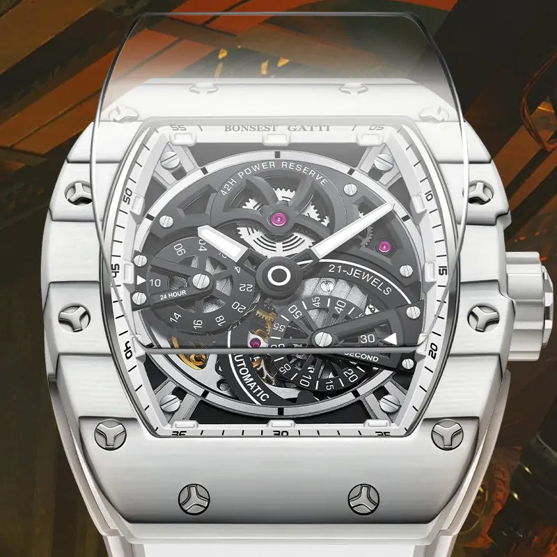 BG9004 Carbon Fiber Tonneau Automatic Watch