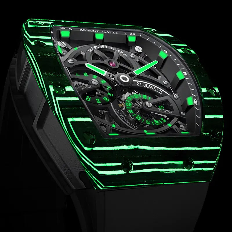 BG9004 Carbon Fiber Tonneau Automatic Watch