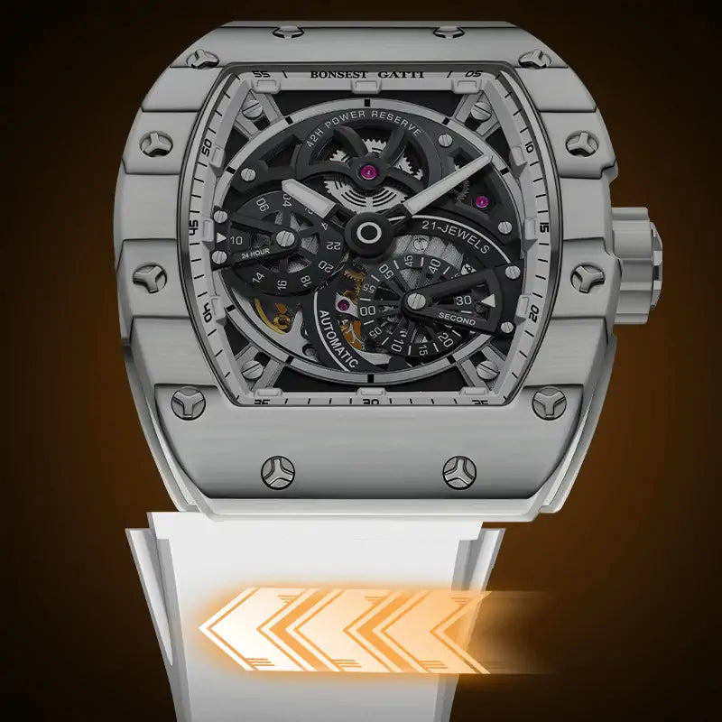 BG9004 Carbon Fiber Tonneau Automatic Watch