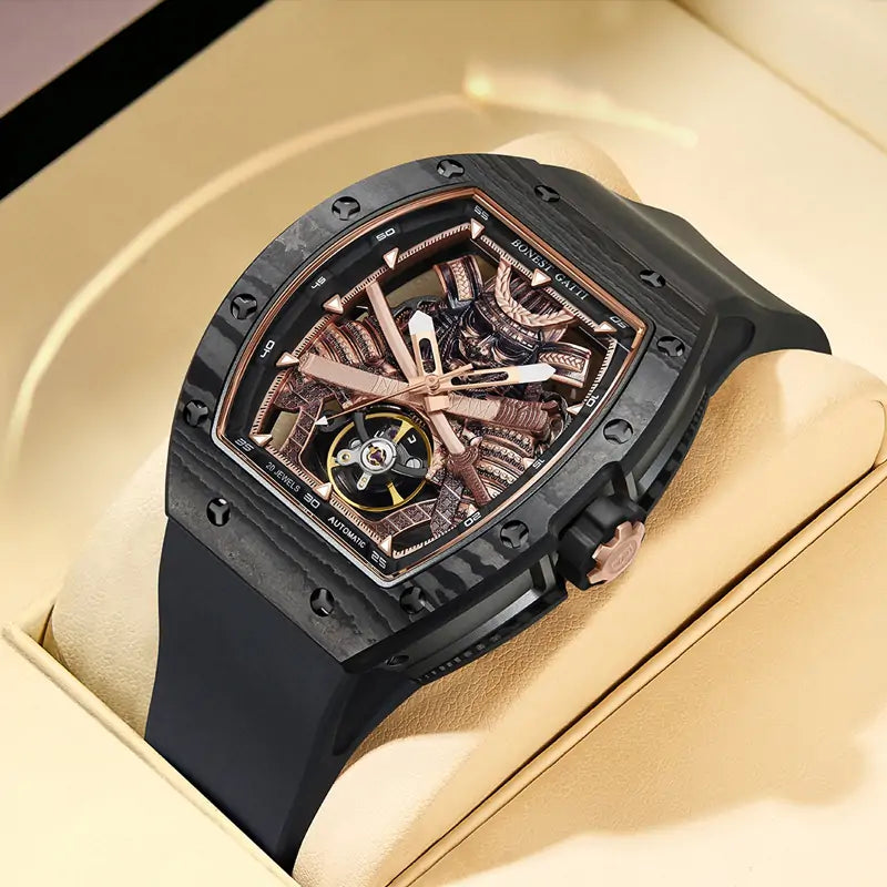 BG9008 Carbon Fiber Tonneau Automatic Watch