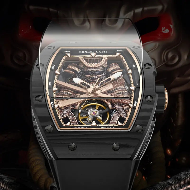 BG9008 Carbon Fiber Tonneau Automatic Watch