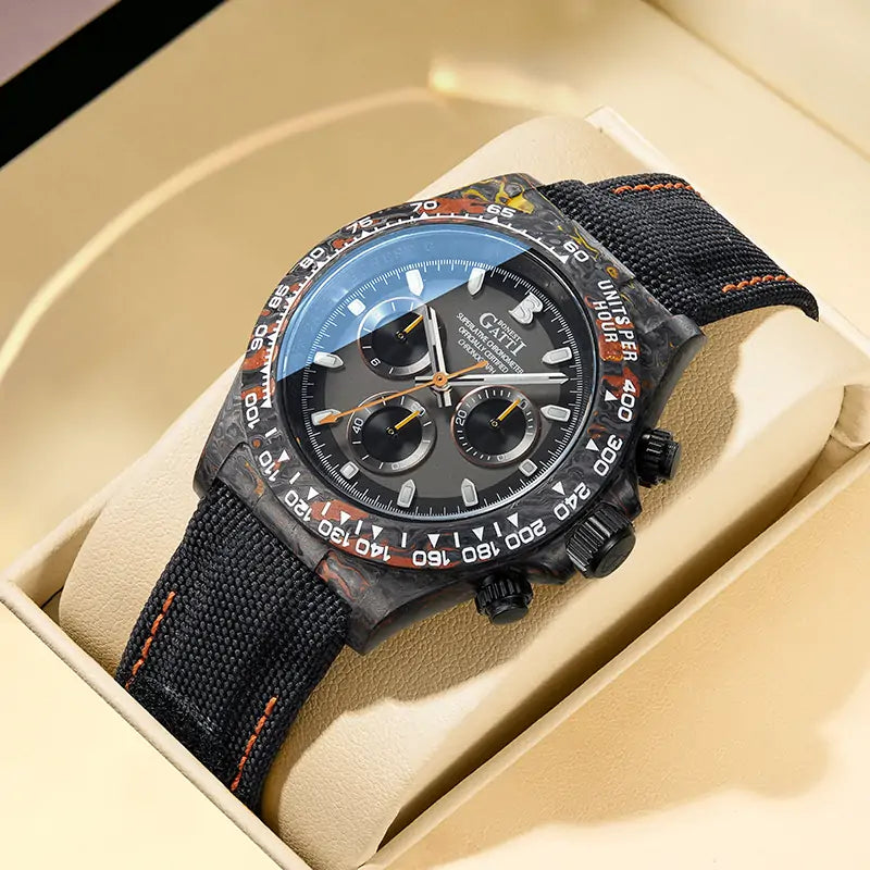 BG9010 Carbon Fiber Chronograph Watch
