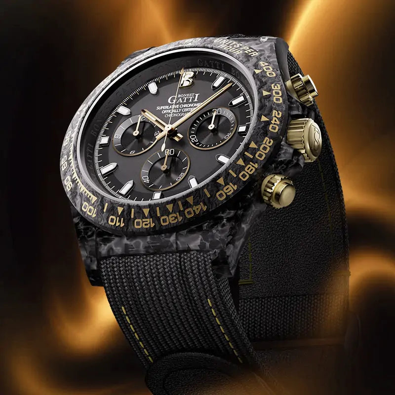 BG9010 Carbon Fiber Chronograph Watch